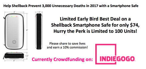 Limited Early Bird Best Deal on a Shellback Smartphone Safe for only $74, Hurry the Perk is Limited to 100 Units