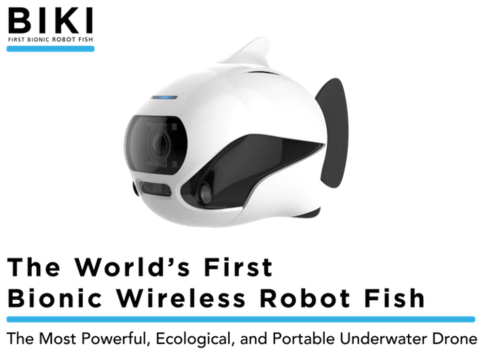 BIKI is the world's first bionic underwater drone that is also the only underwater robot featuring automated balance, obstacle avoidance, and return to base