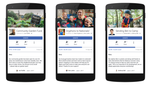 Facebook Rolls Out Crowdfunding Platform and Fundraiser Service for Education, Medical, Pets, Crisis Relief, Personal Loss, Sports and Community Needs